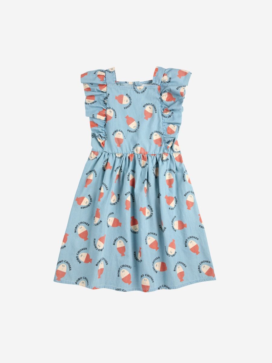 Ruffle dress Morning egg all over | Bobo Choses