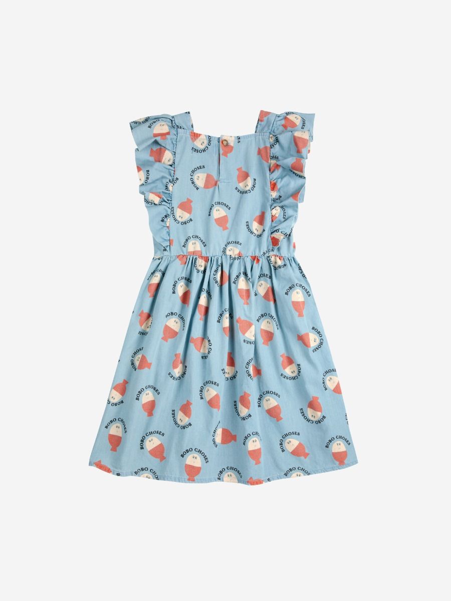 Ruffle dress Morning egg all over | Bobo Choses