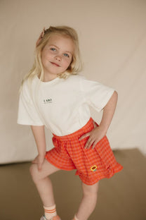 Ruffle woven shorts Vichy | Bobo Choses