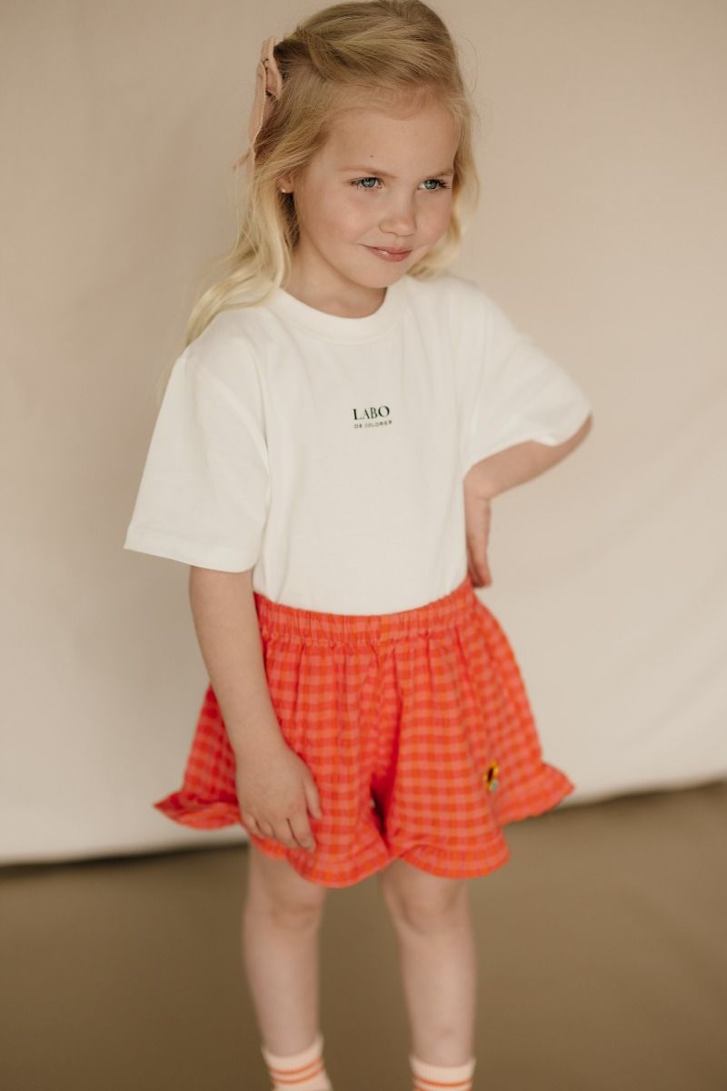 Ruffle woven shorts Vichy | Bobo Choses