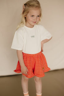 Ruffle woven shorts Vichy | Bobo Choses