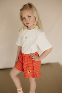 Ruffle woven shorts Vichy | Bobo Choses