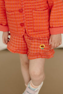 Ruffle woven shorts Vichy | Bobo Choses