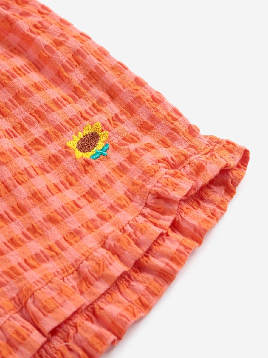 Ruffle woven shorts Vichy | Bobo Choses