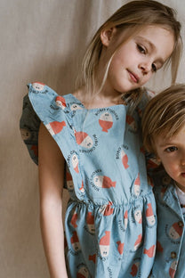 Ruffle dress Morning egg all over | Bobo Choses