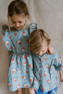 Ruffle dress Morning egg all over | Bobo Choses