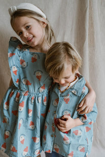Ruffle dress Morning egg all over | Bobo Choses