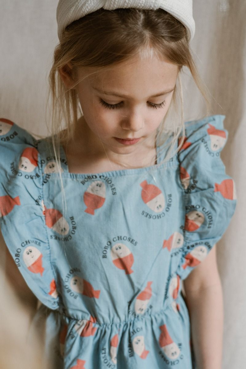 Ruffle dress Morning egg all over | Bobo Choses