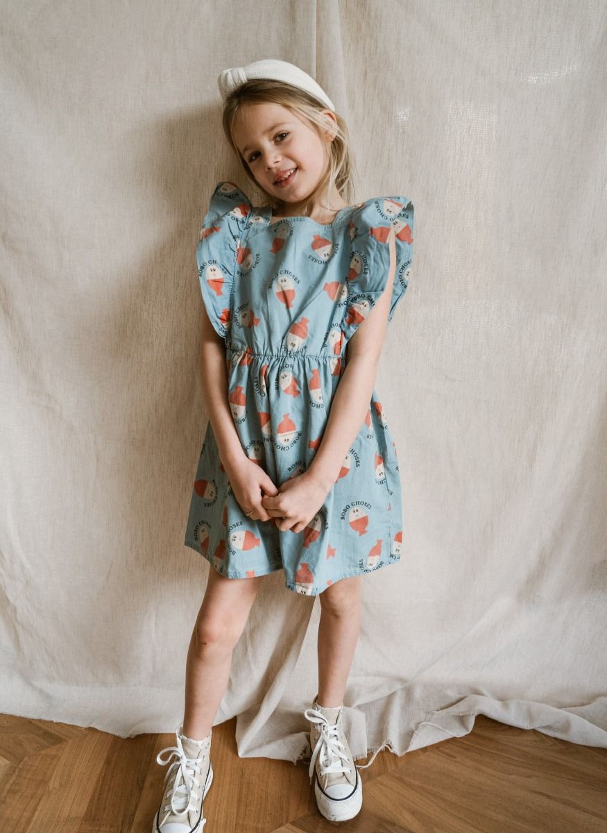 Ruffle dress Morning egg all over | Bobo Choses