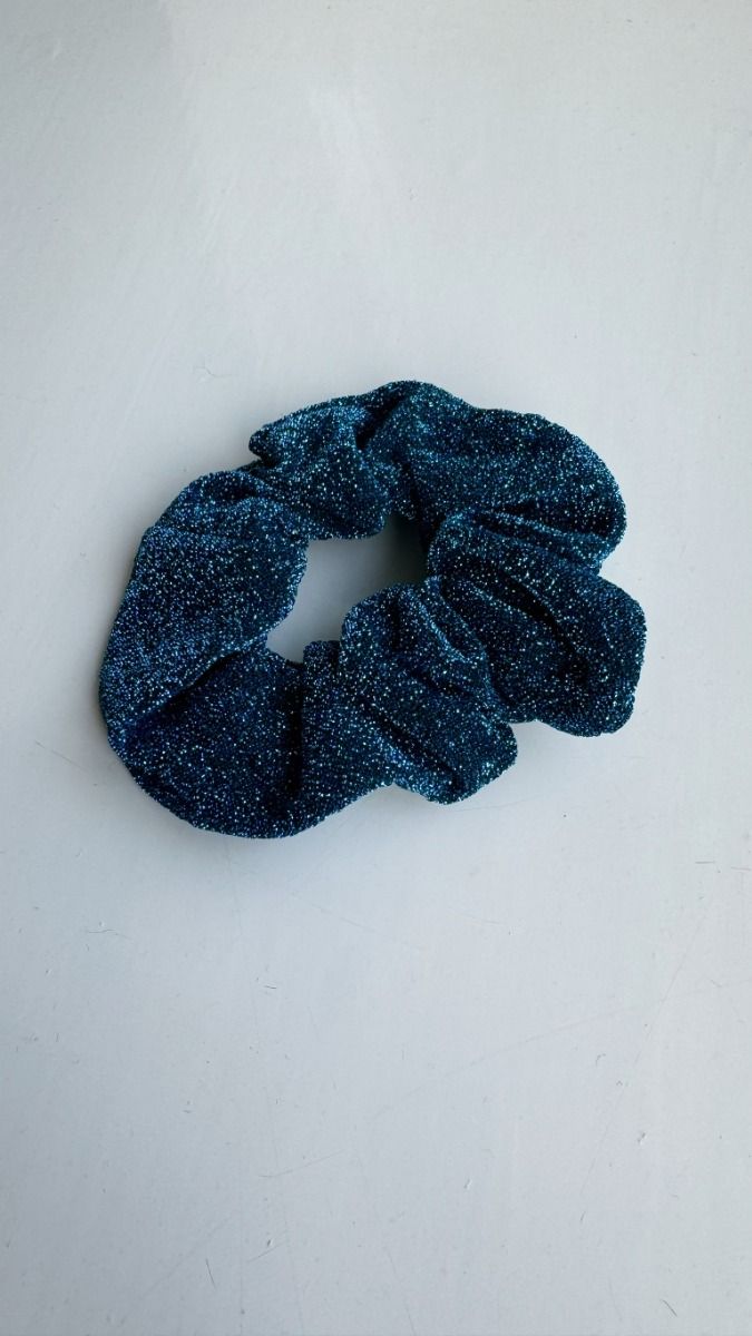 Scrunchie Fenna | Glitter blauw
