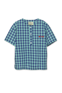 Shirt Henley | Sky check | Wander & Wonder