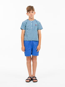 Shirt Henley | Sky check | Wander & Wonder