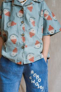 Shirt Morning egg all over | Light denim | Bobo Choses