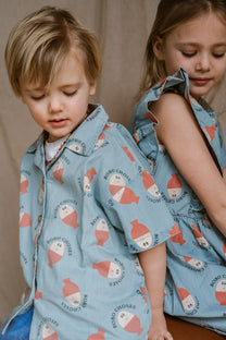 Shirt Morning egg all over | Light denim | Bobo Choses
