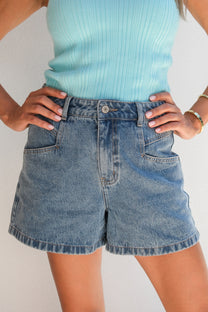 Short Jildau | Blue denim | Studio Poespas