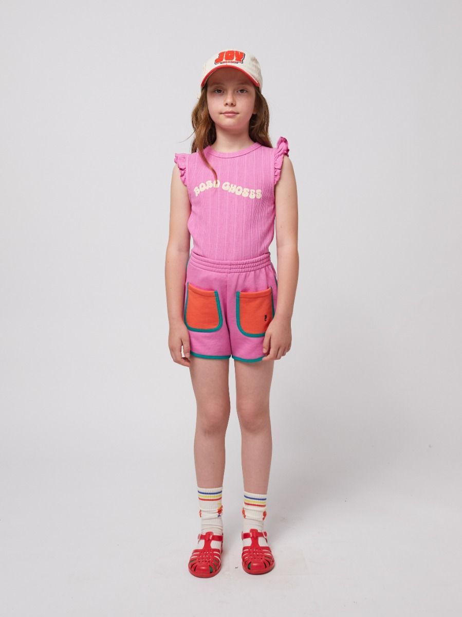 Shorts Pink color block | Bobo Choses