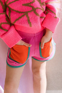 Shorts Pink color block | Bobo Choses