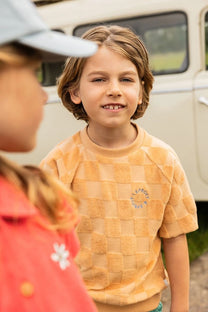 Sweatshirt Raglan stripes | Nectarine | Sproet & Sprout