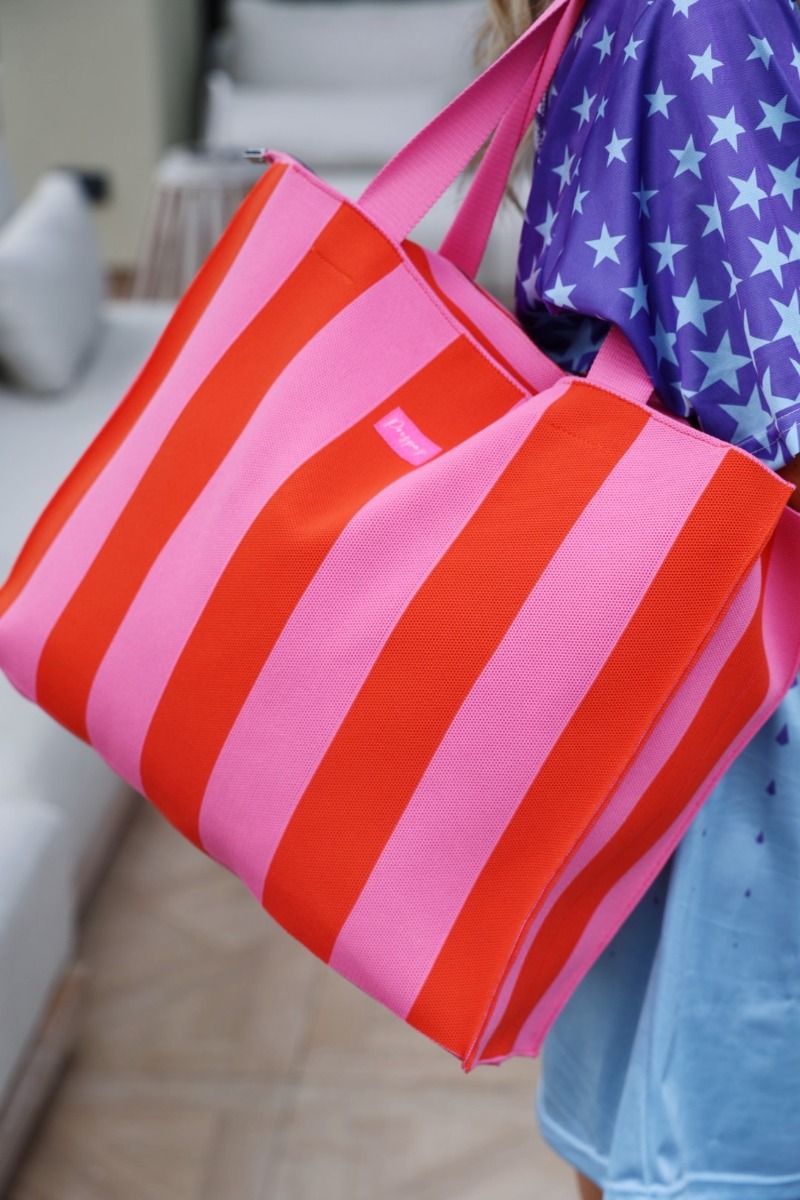 Totebag Lollipop | Rood/roze | Studio Poespas