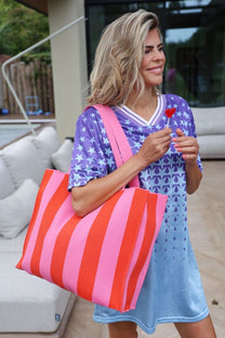 Totebag Lollipop | Rood/roze | Studio Poespas