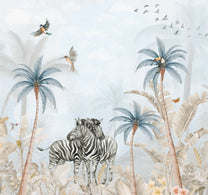 Behang Tropical Zebra's | Staaltje