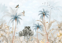 Behang Tropical Zebra's