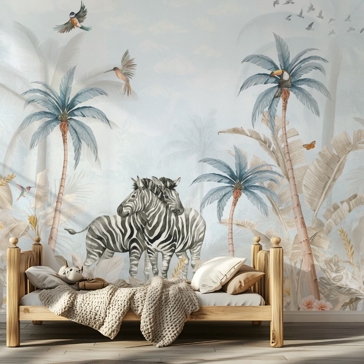 Behang Tropical Zebra's | Staaltje