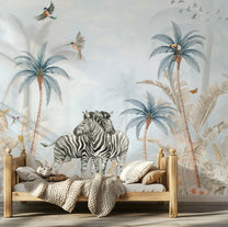 Behang Tropical Zebra's | Staaltje
