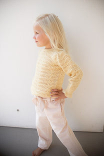 Trui ajour marshmallow | Kids | Geel | Studio Poespas
