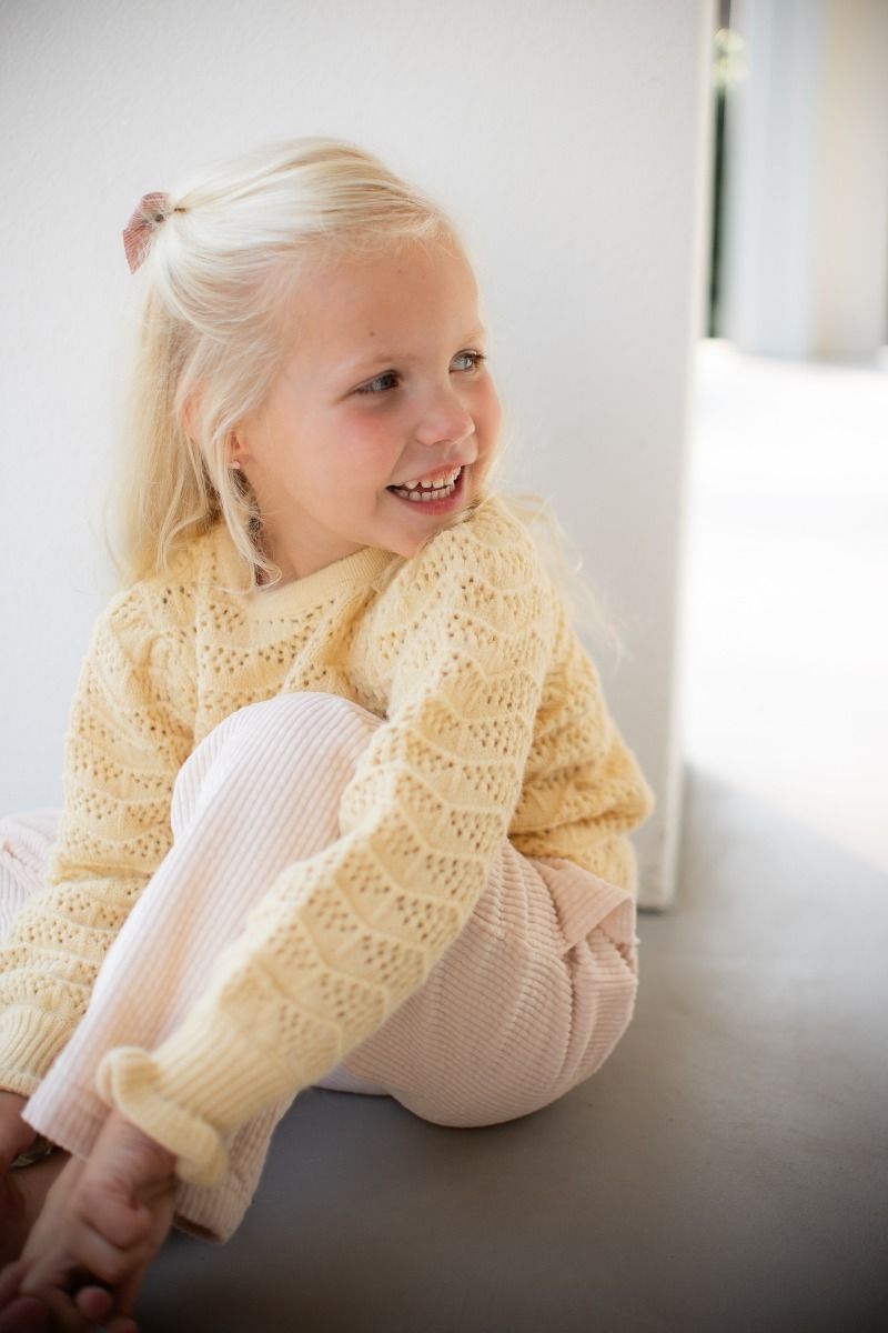 Trui ajour marshmallow | Kids | Geel | Studio Poespas