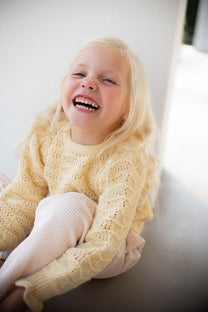 Trui ajour marshmallow | Kids | Geel | Studio Poespas