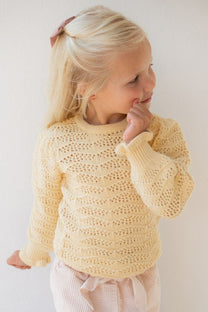 Trui ajour marshmallow | Kids | Geel | Studio Poespas