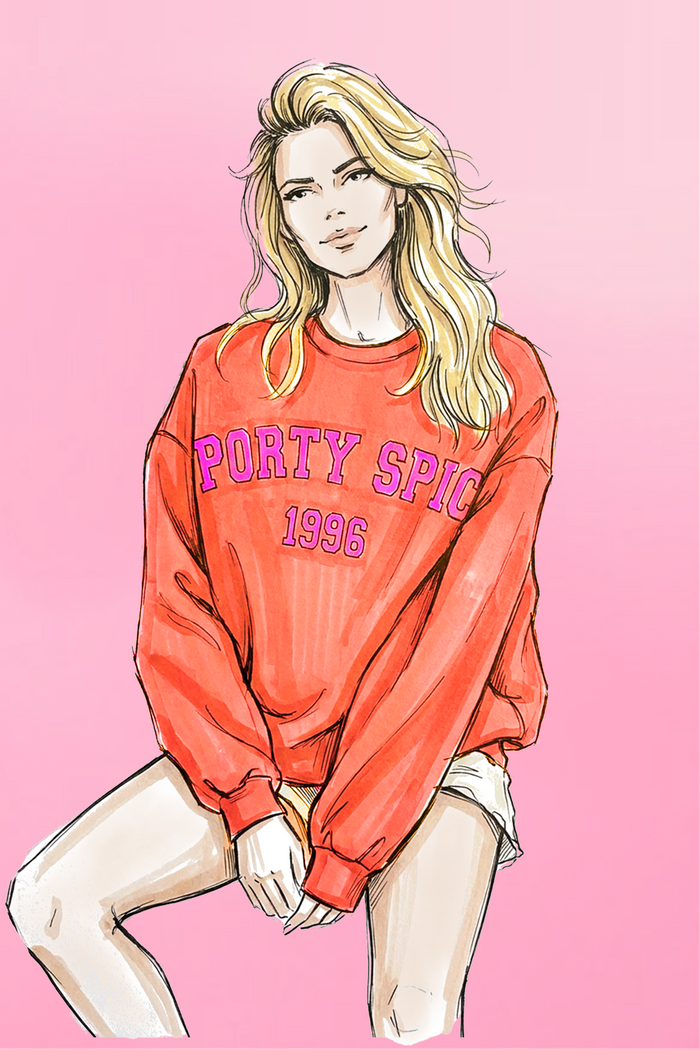 Sweat Sporty Spice | Raspberry | Studio Poespas