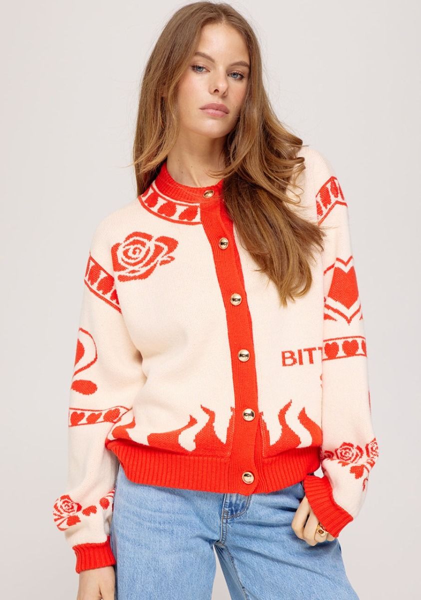 Vest Jazz | Ecru/spicy red | Harper & Yve