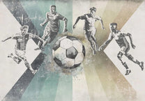 SALE | Behang voetbal | Mannen | Groen | 400x280cm