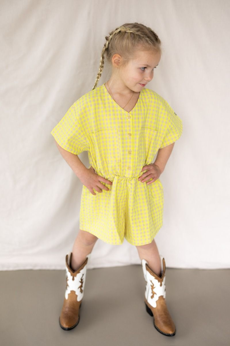 Woven playsuit Vichy | Bobo Choses