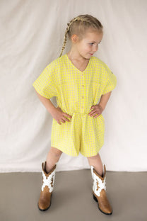 Woven playsuit Vichy | Bobo Choses