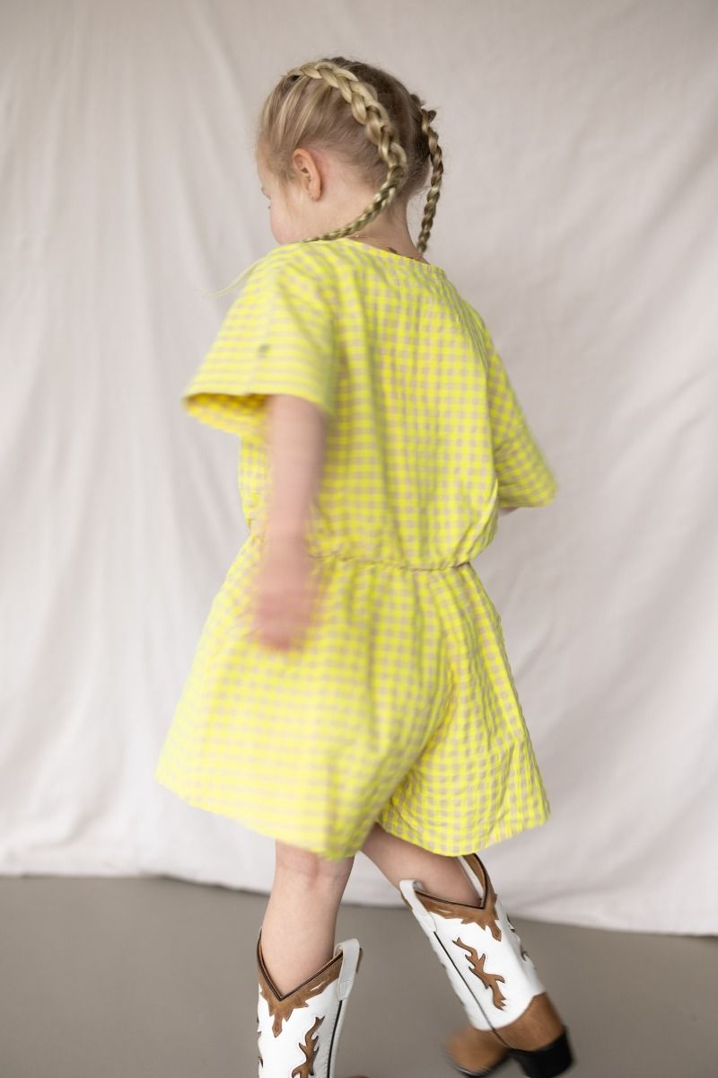 Woven playsuit Vichy | Bobo Choses