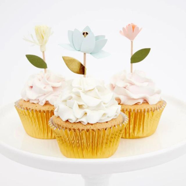 Cupcake set bloemen | 24 stuks
