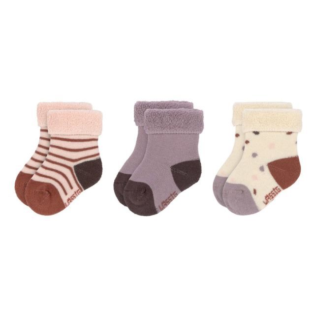 Newborn sokken | Set van 3 | Tiny/farmer lilac | Lässig