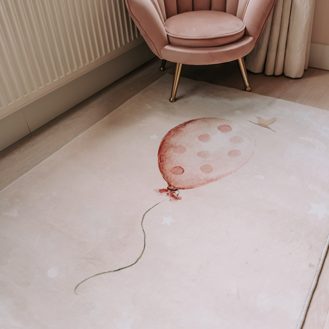 Vloerkleed ballon roze | Poespas