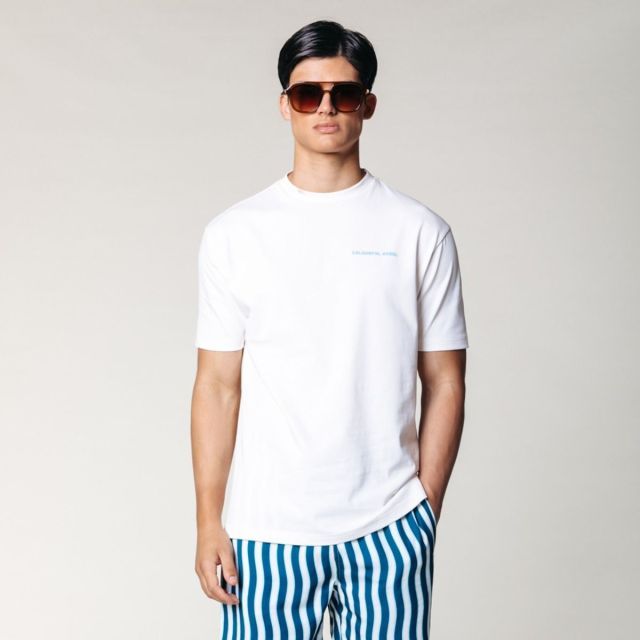 Basic T-shirt oceano | White | Colourful Rebel