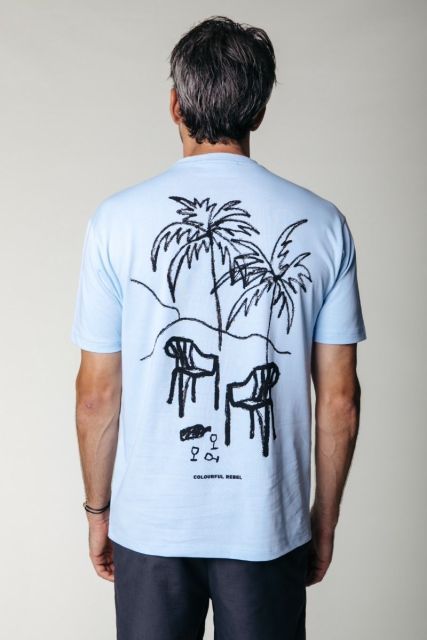 Basic T-shirt summer chairs | Light sky blue | Colourful Rebel