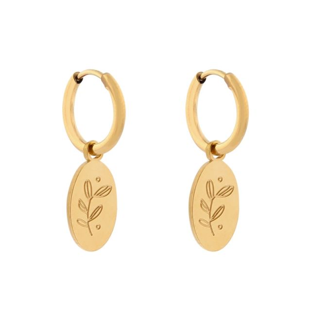 Oorbellen tiny leaves | Silver/gold