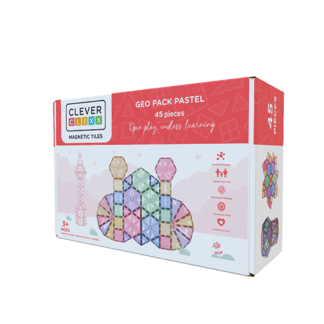 Geo pack pastel | 45 pieces | Cleverclixx