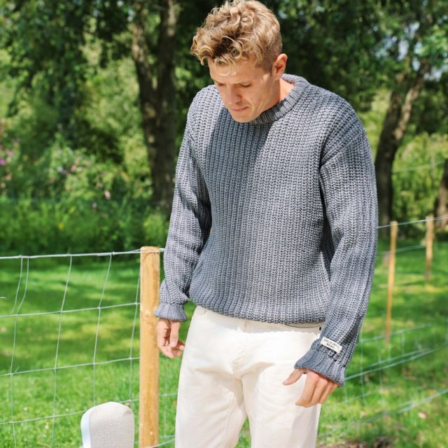 Sweater Dean rib knit | Dark grey | Colourful Rebel 