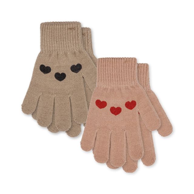 2-Pack Handschoenen | Hearts | Konges Slojd