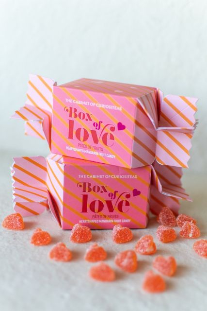 Box of Love | mandarin fruit candy hearts | Curiositeas