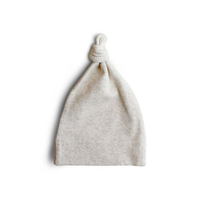 Ribbed baby beanie | Mamelou | Beige