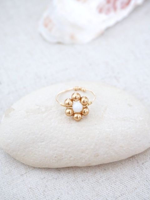Ring Oria flower | Gold